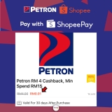 Shopee x Petron: RM4 Cashback