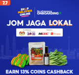 Shopee x Jom Jaga Lokal -13% Coins Cashback Voucher