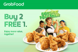 GrabFood Promo: Buy 2, FREE 1 chicken meals