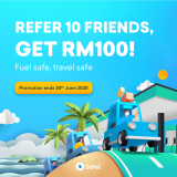 Setel: Refer 10 friends & get RM100 petrol credit