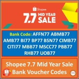 Shopee 7.7 Bank Vouchers