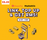 Link up your Shopee Pay with Maybank2u to get RM5 off!