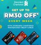 Pay with your Standard Chartered MasterCard and enjoy great savings.