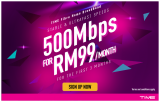 TIME Internet – 500Mbps for RM99/month (first 3 months)