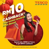 Boost your Ong at Tesco! RM10 Cashback