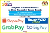 Tuntut e-Pemula anda melalui eDompet Shopee, Grab, BigPay & TNG