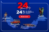 MAS Airlines: 24 hours Flash Sales. Only to domestic destinations.