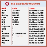 Bank Vouchers for Lazada 8.8 KITA-KITA Sales
