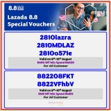 Lazada 8.8 Sale Special Voucher Codes